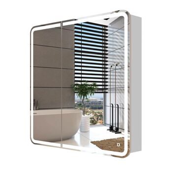 Купить зеркальный шкаф для ванной комнаты подвесной SanStar Altea 80 белый